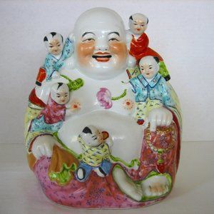 Buddha Vintage Chinese Porcelain Statue
